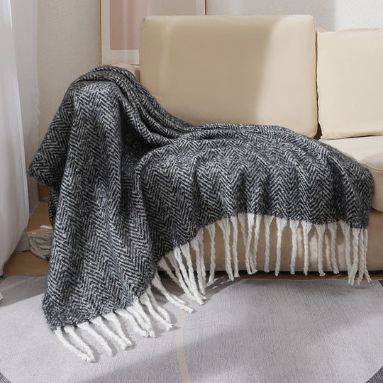Couverture Décorative Intemporelle à Motif Chevron pour Intérieur 4