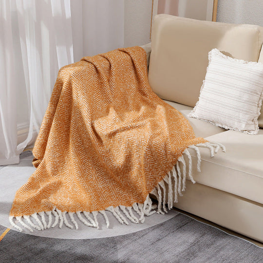 Couverture Décorative Intemporelle à Motif Chevron pour Intérieur 6
