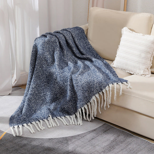 Couverture Décorative Intemporelle à Motif Chevron pour Intérieur 7