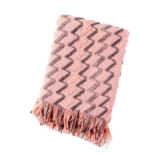 Couverture Décorative Motif Zigzag Polyvalente 0