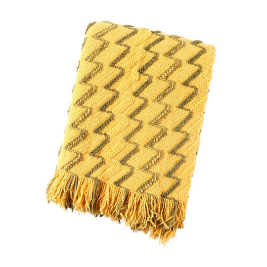 Couverture Décorative Motif Zigzag Polyvalente 8