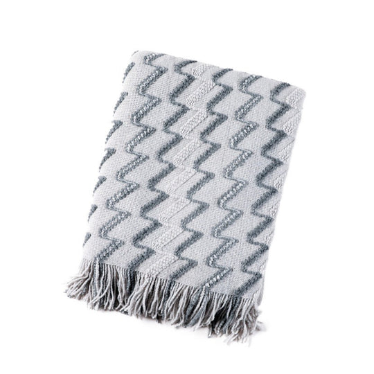 Couverture Décorative Motif Zigzag Polyvalente 9