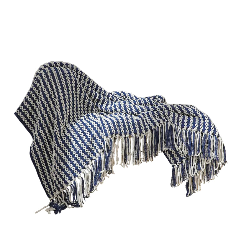 Couverture Décorative Rayée Polyvalente pour Intérieur 0