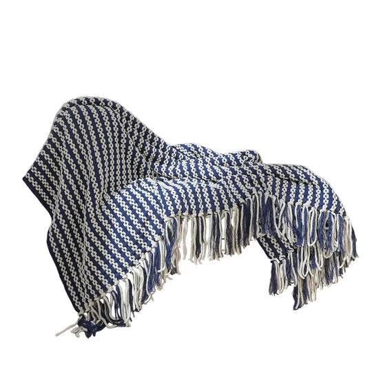 Couverture Décorative Rayée Polyvalente pour Intérieur 0