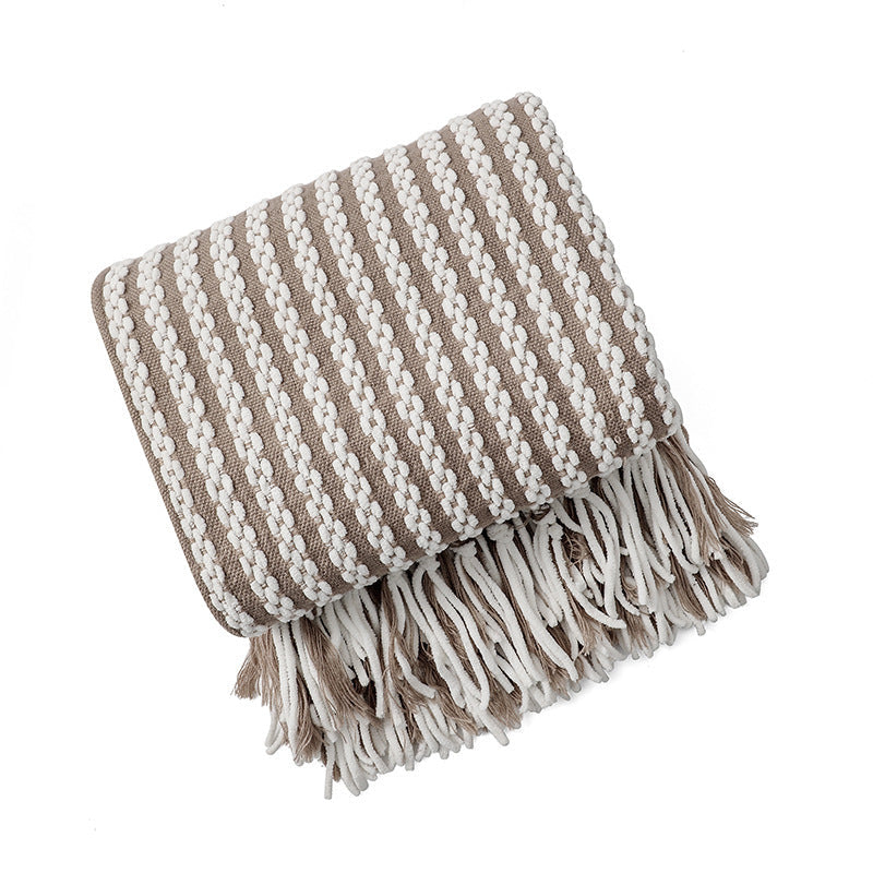 Couverture Décorative Rayée Polyvalente pour Intérieur 5