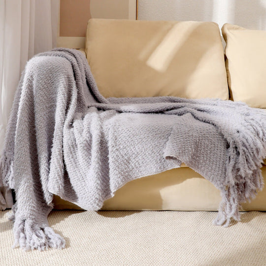 Couverture Douce et Texturée pour Femme Confort et Style 2