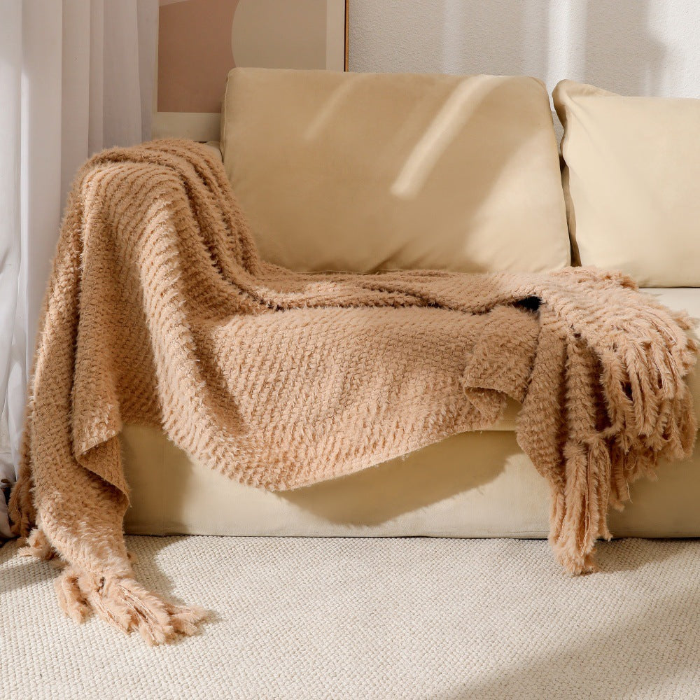 Couverture Douce et Texturée pour Femme Confort et Style 3