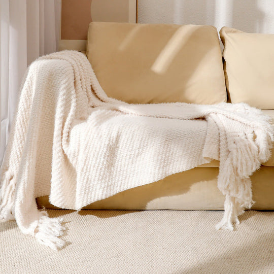 Couverture Douce et Texturée pour Femme Confort et Style 4