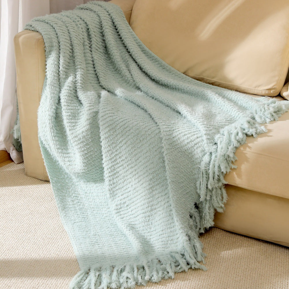 Couverture Douce et Texturée pour Femme Confort et Style 6