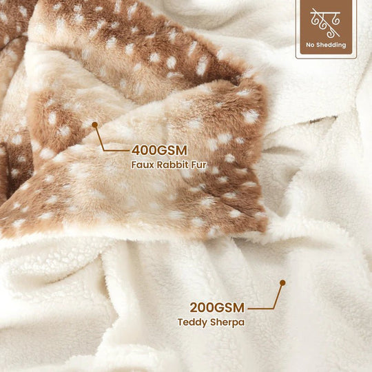 Couverture Douillette Réversible Motif Cerf 5