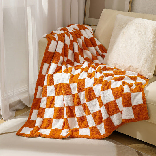 Couverture Douillette à Motif Damier Unisexe 6