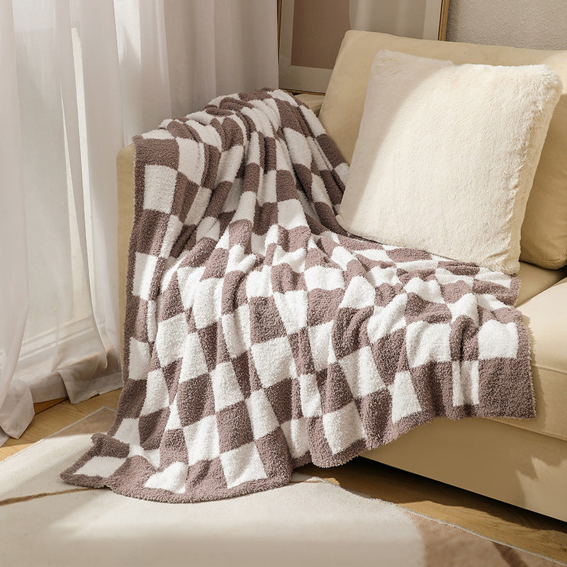 Couverture Douillette à Motif Damier Unisexe 7