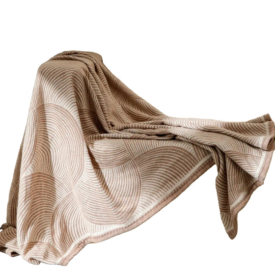 Couverture Minimaliste en Tricot Texturé pour Intérieur 0