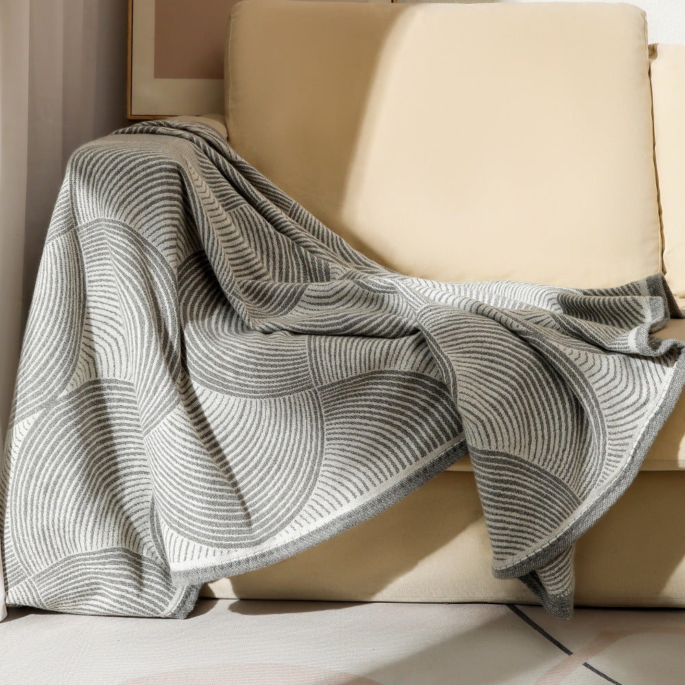 Couverture Minimaliste en Tricot Texturé pour Intérieur 10