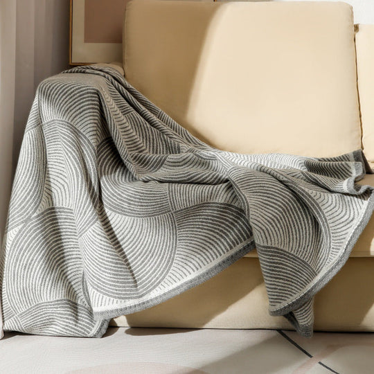 Couverture Minimaliste en Tricot Texturé pour Intérieur 10
