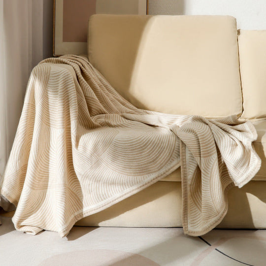 Couverture Minimaliste en Tricot Texturé pour Intérieur 12