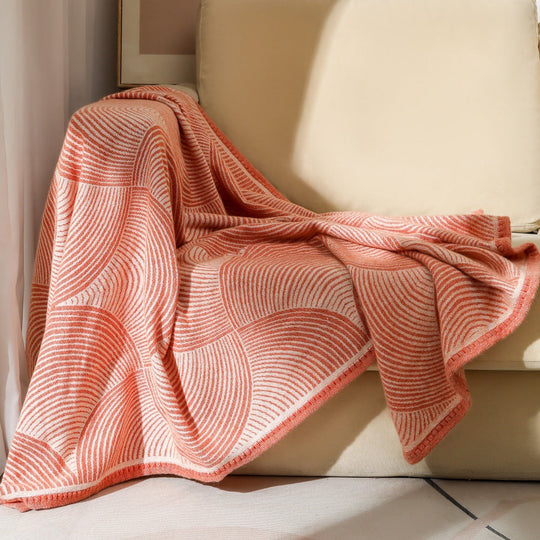 Couverture Minimaliste en Tricot Texturé pour Intérieur 9