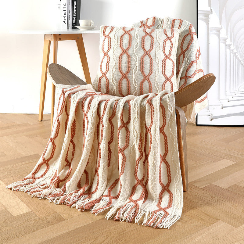 Couverture Texturée Design Géométrique pour Femme 0