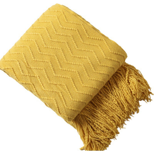 Couverture Texturée Motif Zigzag Confortable Unisexe 4