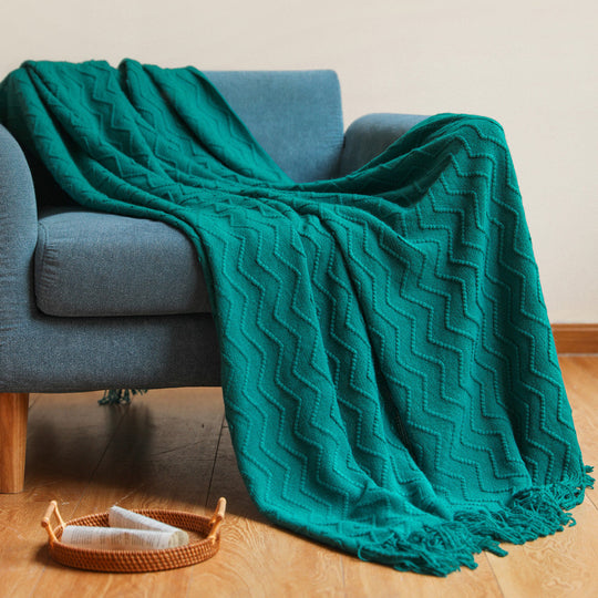 Couverture Texturée Motif Zigzag Confortable Unisexe 7