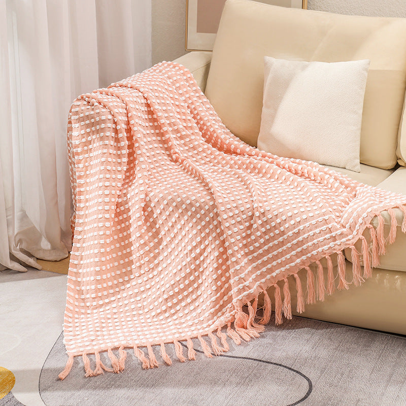 Couverture Texturée en Coton pour Femme Style Confort 0