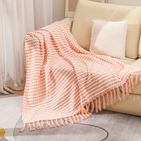 Couverture Texturée en Coton pour Femme Style Confort 0