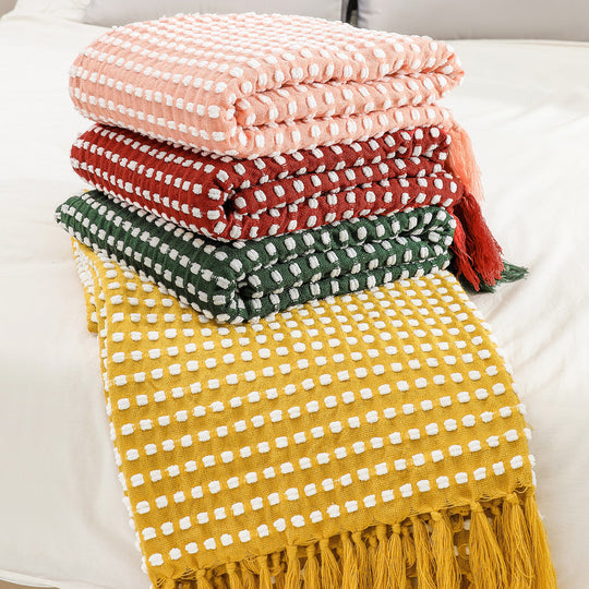 Couverture Texturée en Coton pour Femme Style Confort 1