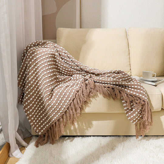 Couverture Texturée en Coton pour Femme Style Confort 3