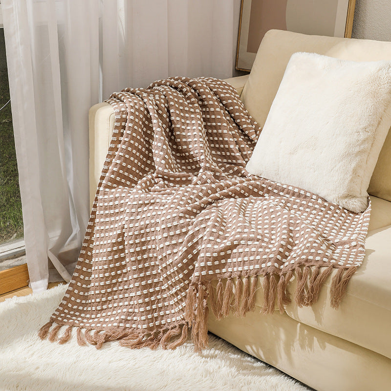 Couverture Texturée en Coton pour Femme Style Confort 6