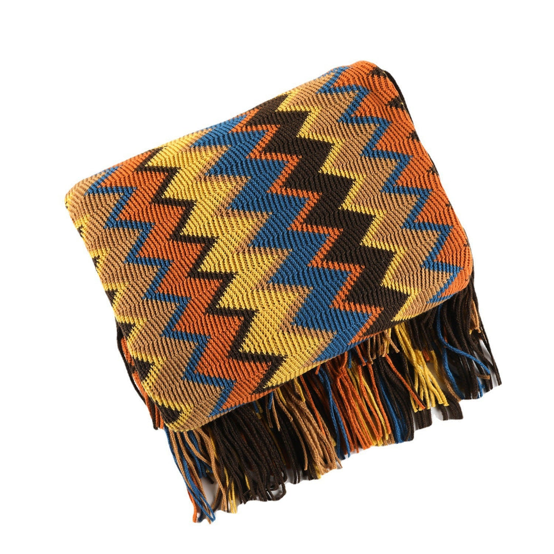 Couverture Tissée Zigzag Unisexe Style Moderne 4