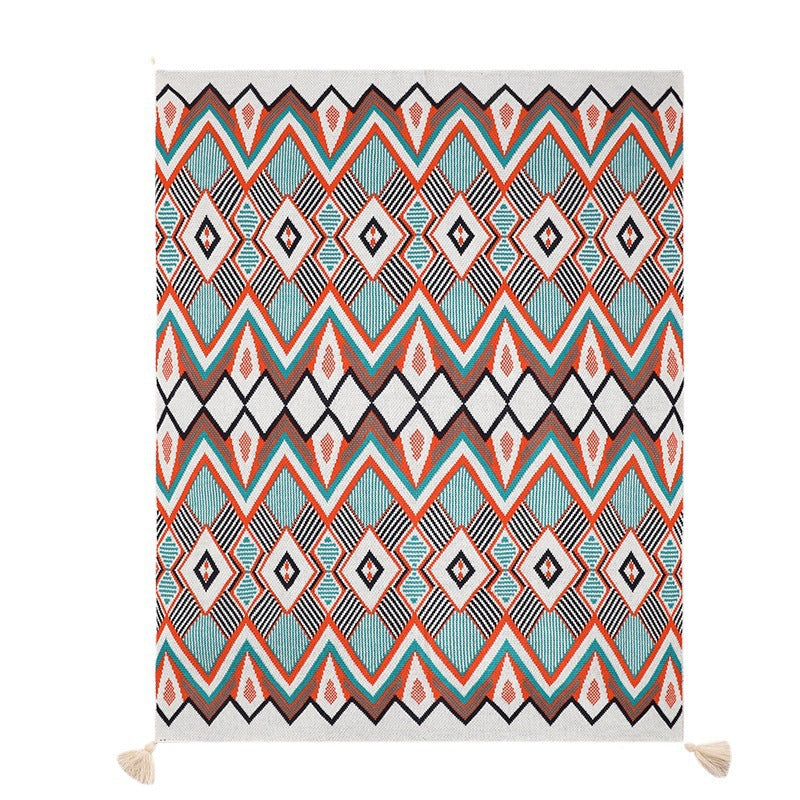 Couverture Tricotée Décorative à Motif Géométrique 5