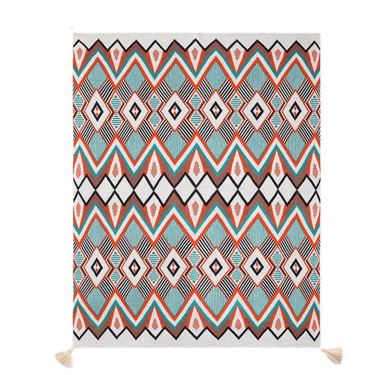 Couverture Tricotée Décorative à Motif Géométrique 5