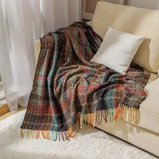 Couverture à Motifs Géométriques Confortable pour Intérieur 2