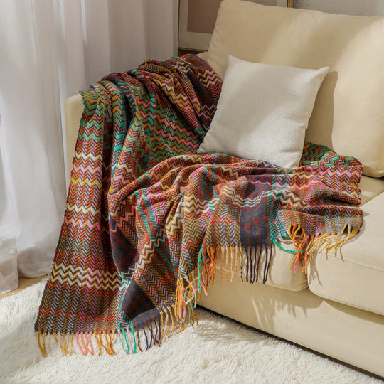Couverture à Motifs Géométriques Confortable pour Intérieur 3