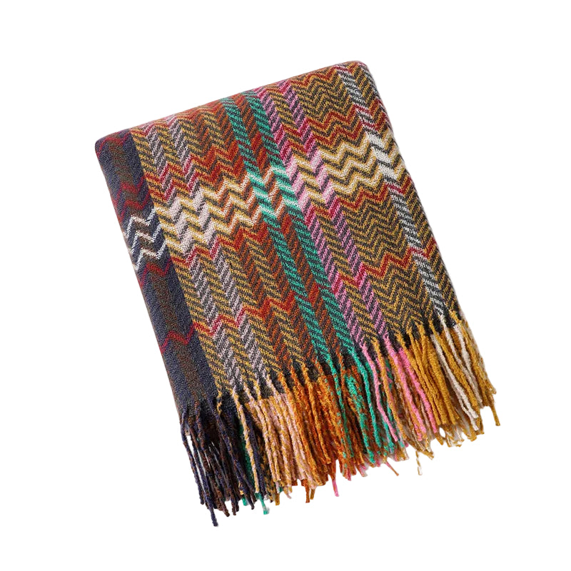 Couverture à Motifs Géométriques Confortable pour Intérieur 5