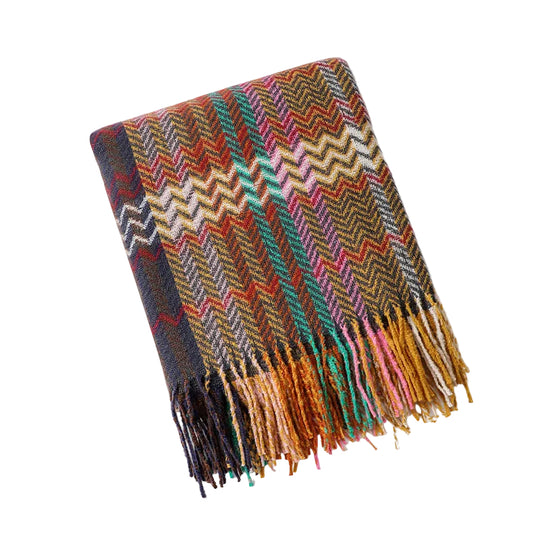 Couverture à Motifs Géométriques Confortable pour Intérieur 5