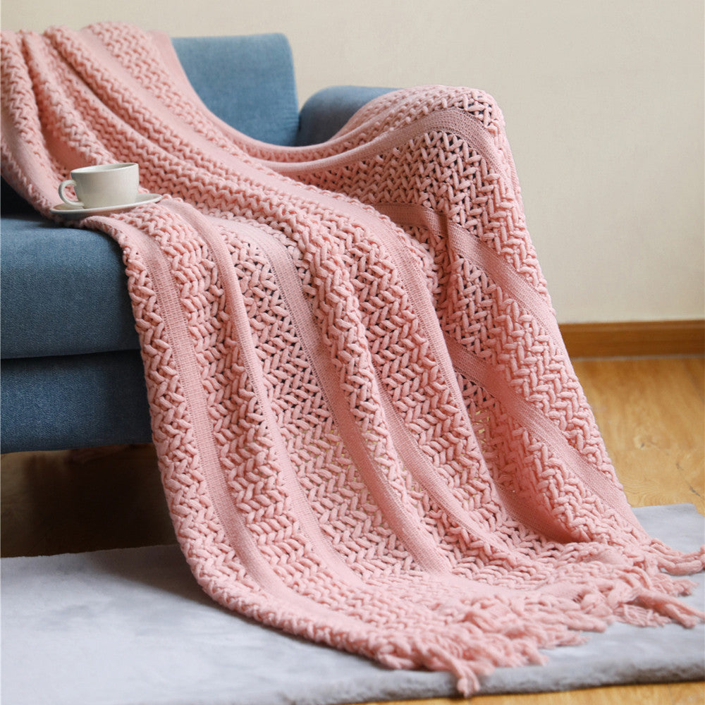 Couverture à franges pour femme style artisanal 11