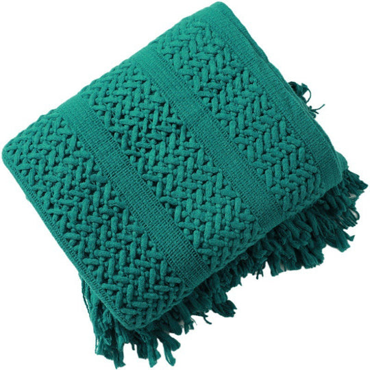 Couverture à franges pour femme style artisanal 4