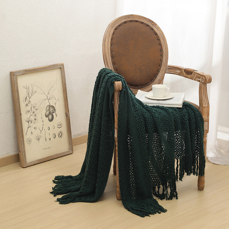 Couverture à franges pour femme style artisanal 8