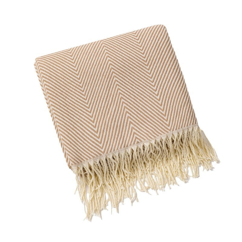 Couverture à motif chevrons pour femme style contemporain 5