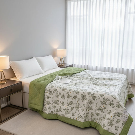 Couverture d'Été Légère Motif Floral pour Chambre à Coucher 2