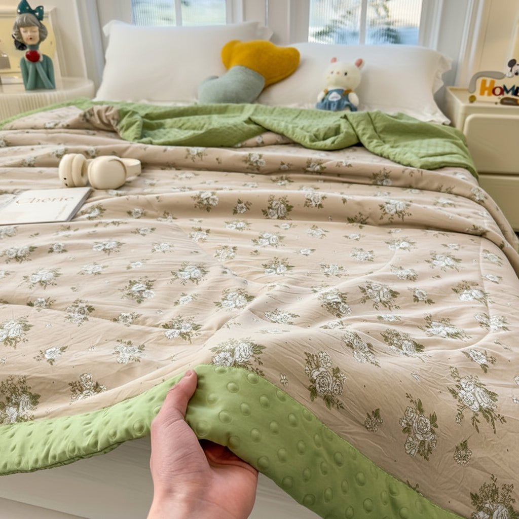 Couverture d'Été Légère Motif Floral pour Chambre à Coucher 8