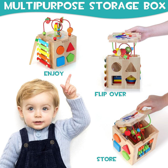 Cube d'Activités Multifonctionnel 8 en 1 pour Bébé 2