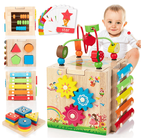 Cube d'Activités Multifonctionnel 8 en 1 pour Bébé 6