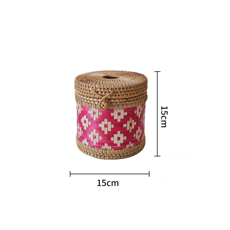 Cylindre de rangement mobile pour femmes avec design artisanal 0
