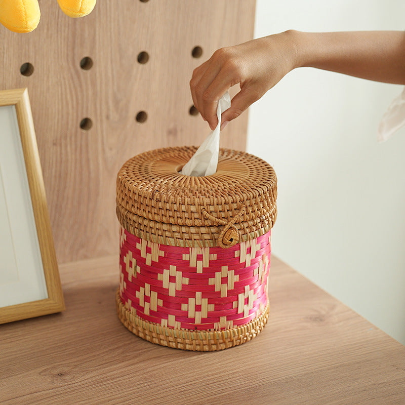 Cylindre de rangement mobile pour femmes avec design artisanal 1