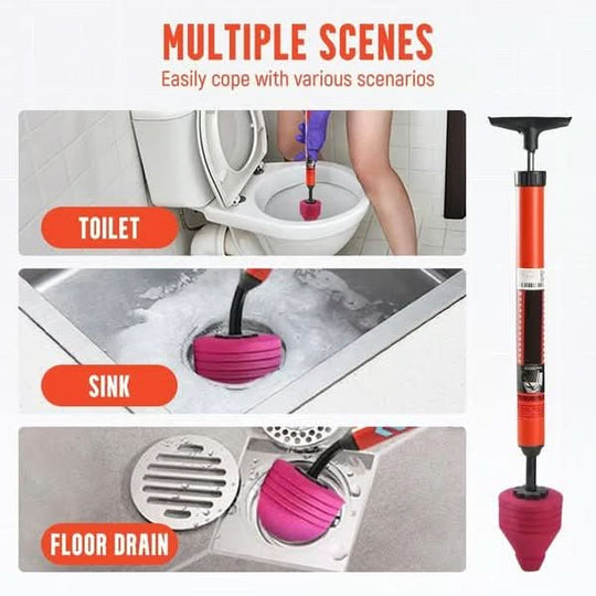Déboucheur WC Haute Pression Multifonction pour Toilettes et Éviers 3