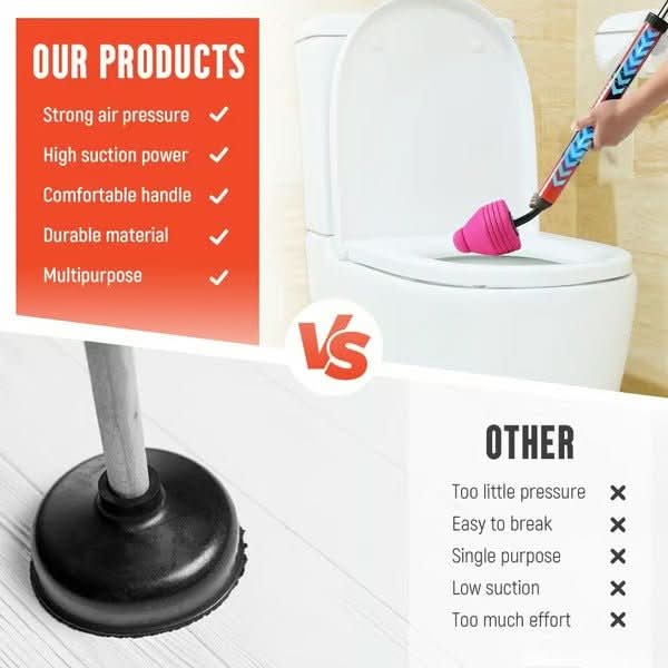 Déboucheur WC Haute Pression Multifonction pour Toilettes et Éviers 4