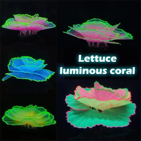 Décor d'Aquarium Fluorescent en Silicone pour Paysage Marin 2