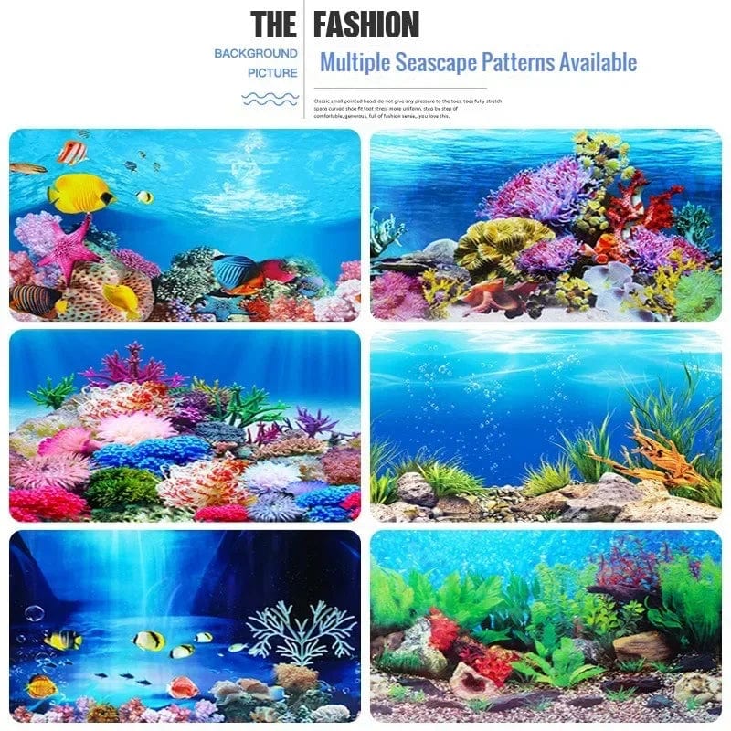 Décoration Aquarium Fond 3D Réversible pour un Décor Sous-Marin Captivant 1
